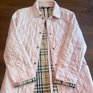 Beautiful authentic pink Burberry quilted jacket!